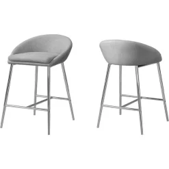 Monarch Barstool - 2pcs / fabric / chrome / counter height