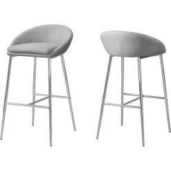 Monarch Barstool - 2pcs / fabric / chrome base / bar height
