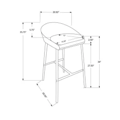 Monarch Barstool - 2pcs / fabric / chrome base / bar height