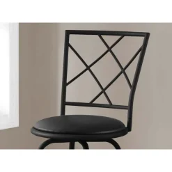 Monarch Barstool - 2pcs / swivel / / leather-look seat