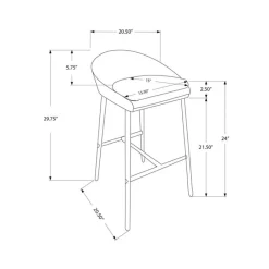 Monarch Barstool - 2pcs / / chrome base / counter height