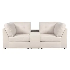 Modular Loveseat with Console - 3 pcs