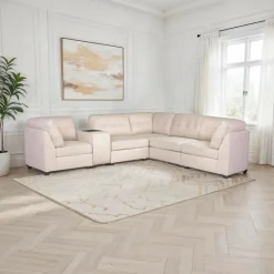 Modular Sectional with Console - 6 pcs