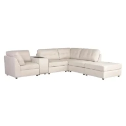 Modular Sectional with Console and Ottoman - 6 pcs