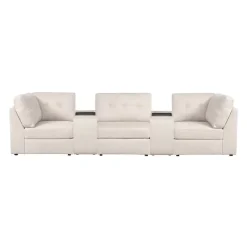 Modular Sofa with 2 Consoles - 5 pcs