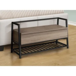 Monarch Bench - shoe rack / flip top storage - 42