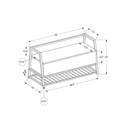 Monarch Bench - shoe rack / flip top storage - 42