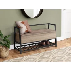 Monarch Bench - shoe rack / flip top storage - 42