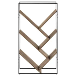 Monarch Bookcase / etagere - 5 slanted open shelves - 60