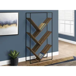Monarch Bookcase / etagere - 5 slanted open shelves - 60