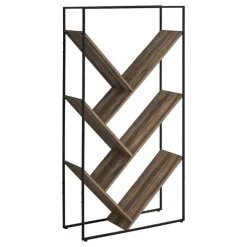 Monarch Bookcase / etagere - 5 slanted open shelves - 60