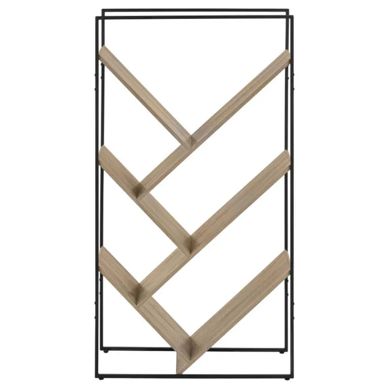 Monarch Bookcase / etagere - 5 slanted open shelves - 60"h - wood-look / b -