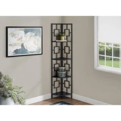 Monarch Bookcase - 62"h / / metal corner etagere -