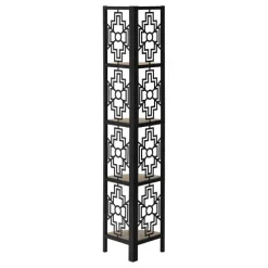 Monarch Bookcase - 62"h / / black metal corner etagere -