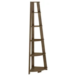 Monarch Bookcase - 72""h / dark corner accent etagere -