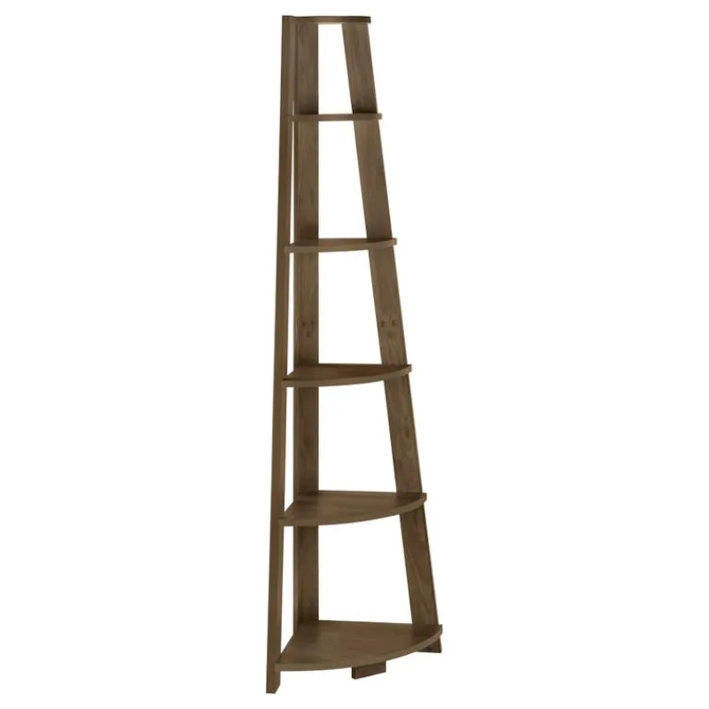 Monarch Bookcase - 72""h / dark corner accent etagere -