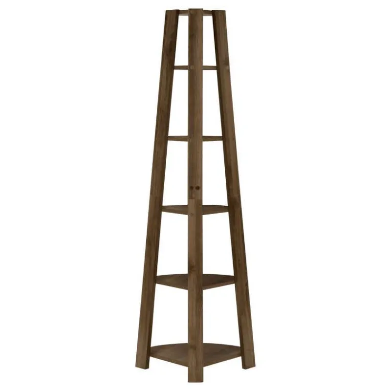 Monarch Bookcase - 72""h / dark corner accent etagere -