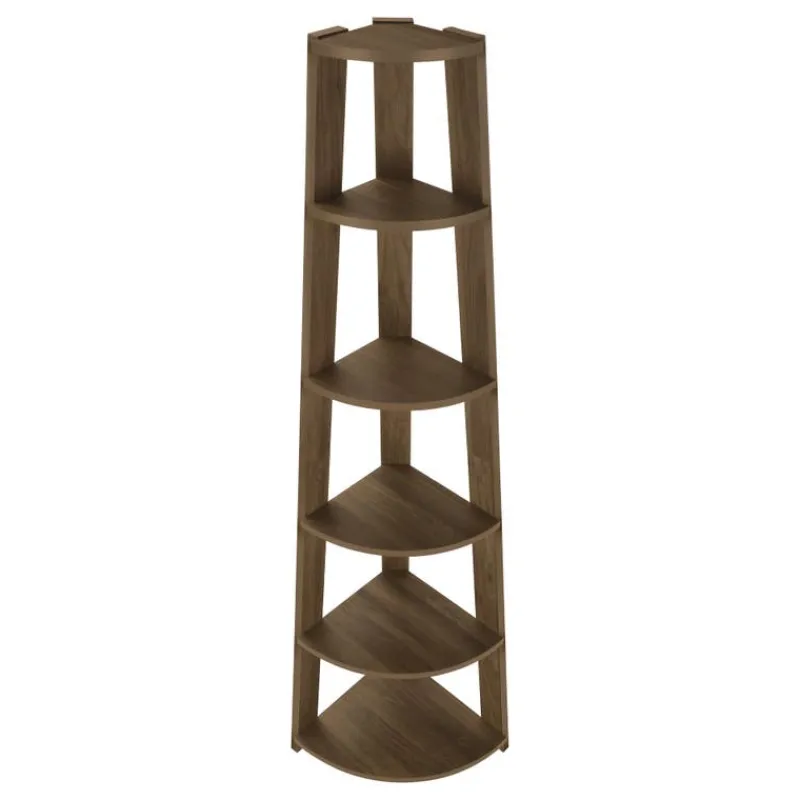 Monarch Bookcase - 72""h / dark corner accent etagere -