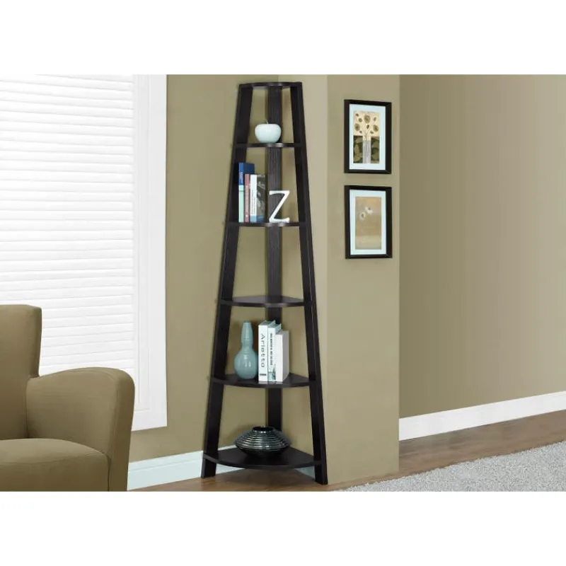 Monarch Bookcase - 72"h / corner accent etagere -