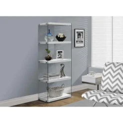 Monarch Bookcase - 60"h / glossy with tempered glass -