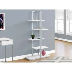 Monarch Bookcase - 60"h / / silver metal -