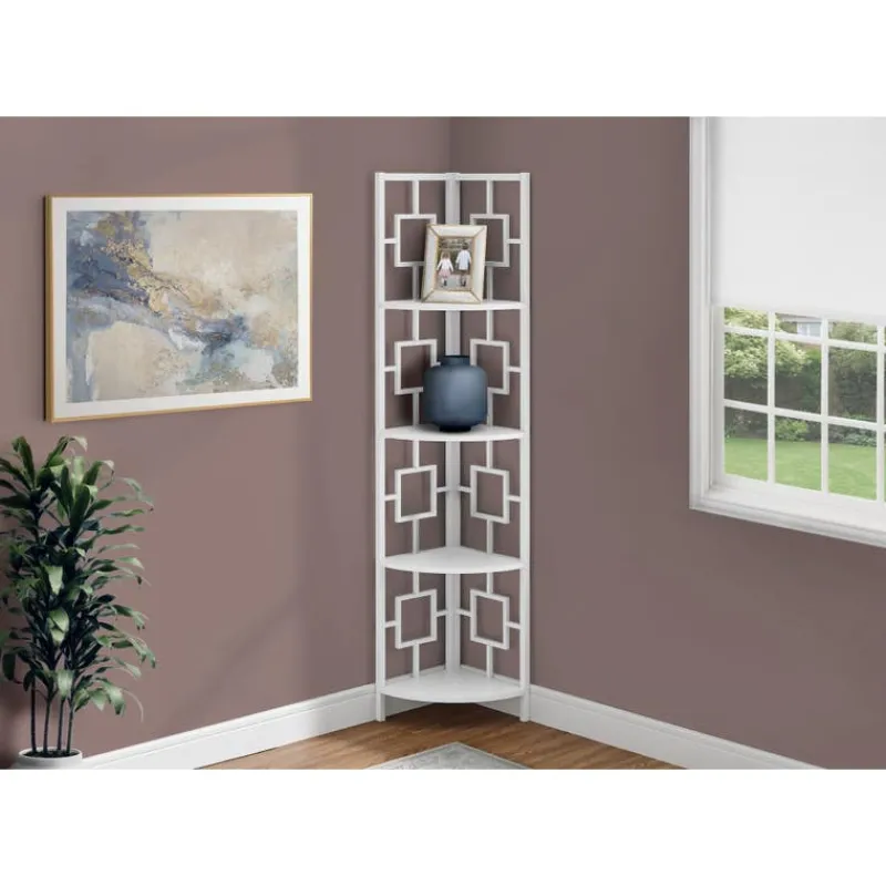 Monarch Bookcase - 62"h / / metal corner etagere -