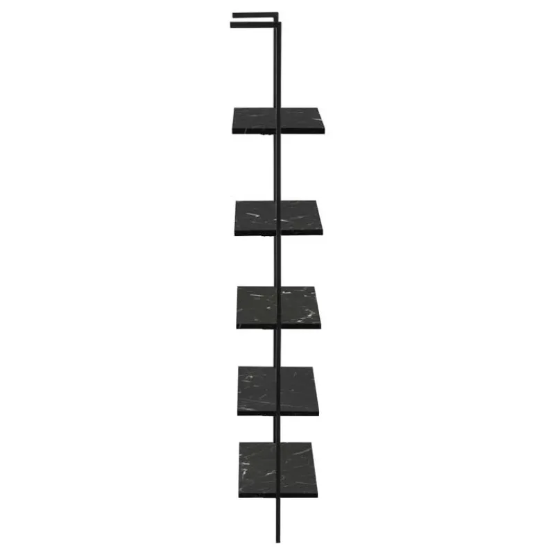 Monarch Bookcase - 72"h ladder marble / metal -