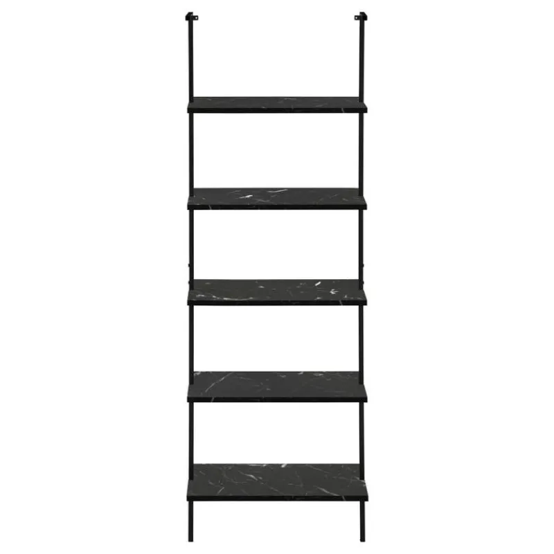 Monarch Bookcase - 72"h ladder marble / metal -