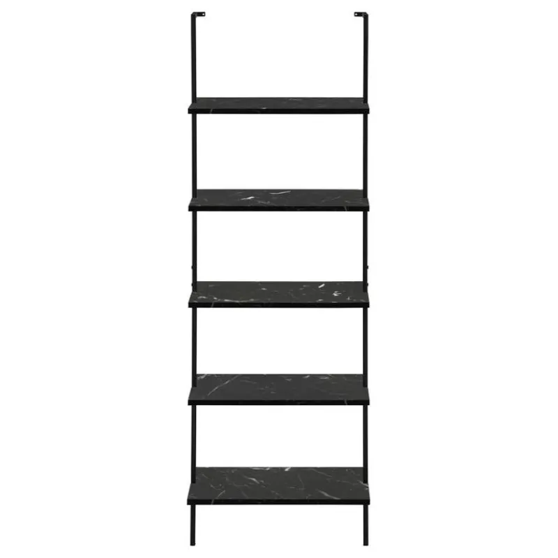Monarch Bookcase - 72"h ladder marble / metal -
