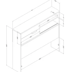 Meubles South Shore Bookcase Headboard (39") - South Shore