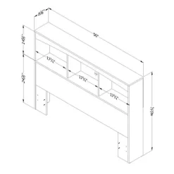 Meubles South Shore Bookcase Headboard (54