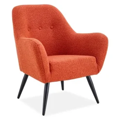 Bouclé Fabric Accent Chair -