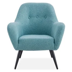 Bouclé Fabric Accent Chair -