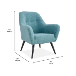 Bouclé Fabric Accent Chair -