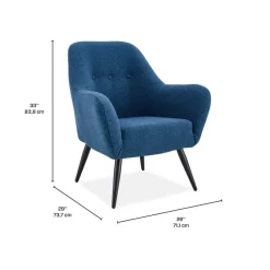 Bouclé Fabric Accent Chair -