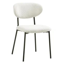 Bouclé Fabric Chairs (Set of 2) -