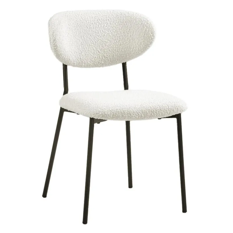 Bouclé Fabric Chairs (Set of 2) -