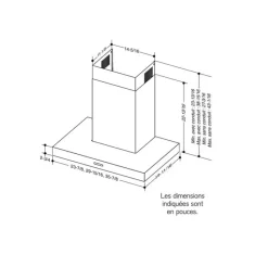 Broan Chimney Range Hood Wall Mount 36" , 460 CFM - EW4336SS
