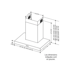 Broan Chimney Range Hood Wall Mount 30" , 450 CFM - EW4330SS