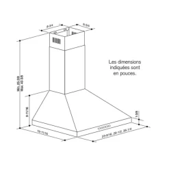 Broan Pyramidal Chimney Range Hood Wall Mount 24