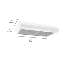 Broan Range Hood Standard 24" , 350 CFM - GLA1243WW