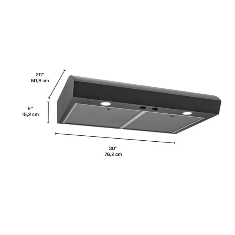 Broan Range Hood Standard 30" , 350 CFM - MTR1303BLS