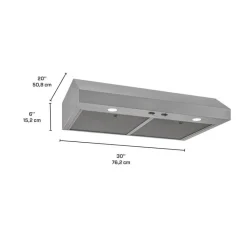 Broan Range Hood Standard 30" , 350 CFM - GLA1303SS