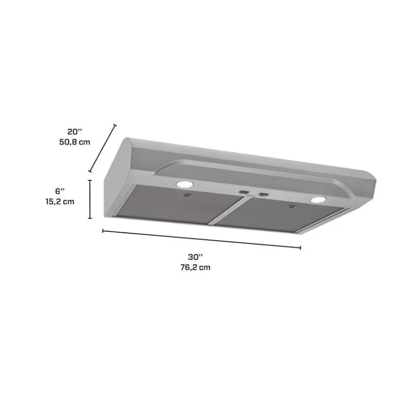 Broan Range Hood Standard 30" , 350 CFM - ALT1303SS