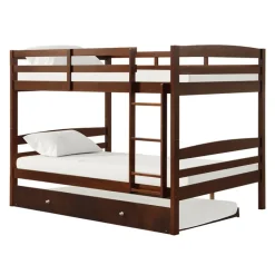 Brown Bunk Bed with Trundle Bed - 54