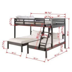 Bunk Bed 2 x 39"/54"