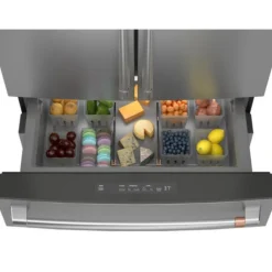 GE Café CAFE 23,2 Cu Ft 36 In Refrigerator Bottom Freezer, French door - CJE23DP2WS1