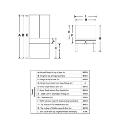 GE Café CAFE 23,2 Cu Ft 36 In Refrigerator Bottom Freezer, French door - CJE23DP2WS1