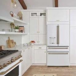 GE Café CAFE 27.8 Cu Ft 36 In Refrigerator Bottom Freezer, French door - CVE28DP4NW2