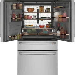 GE Café CAFE 27.8 Cu Ft 36 In Refrigerator Bottom Freezer, French door - CVE28DP2NS1
